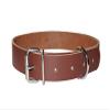 Leather Fastening Strap with D-Ring and Buckle, Red-Brown, 2 cm x 100 cm view 1