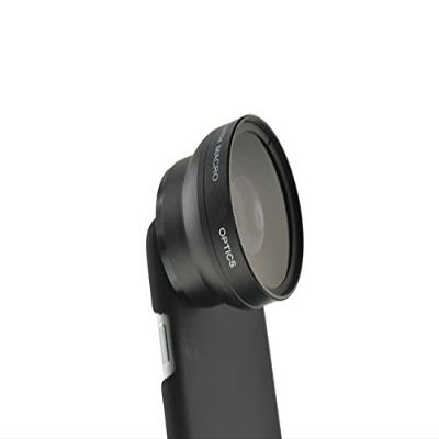 System-S 37mm SLR Camera Lens Set, 0.45X Super Wide-Angle and Macro Lens with Protective Case for iPhone 6 Plus/6S Plus