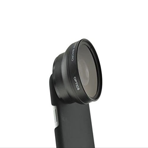 System-S 37mm SLR Camera Lens Set, 0.45X Super Wide-Angle and Macro Lens with Protective Case for iPhone 6 Plus/6S Plus