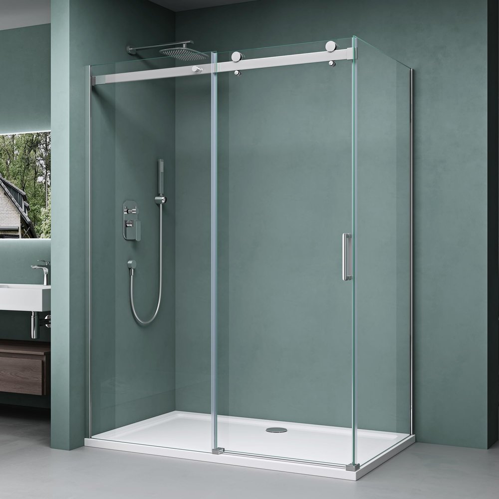 Mai & Mai 90 x 105 cm Corner Shower Enclosure with Sliding Door