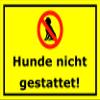 Melis-Folienwerkstatt “No Dogs Allowed” Sign, 15 x 20 cm, 30 x 20 cm and 45 x 30 cm, Rigid Foam/Aluminum Composite – S00175C view 1