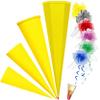 Yellow Blank School Cone, Round, 35–100 cm, Bow Included, No Tulle Closure view 1