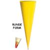 Yellow Blank School Cone, Round, 35–100 cm, Bow Included, No Tulle Closure view 3