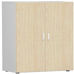 Gera Möbel Schranksystem Flex Hinged-Door Cabinet, Maple/Light Gray, 80 x 42 x 180.8 cm