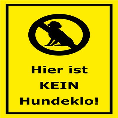 Melis-Folienwerkstatt “No Dog Toilets Here” Sign – 30 x 20 cm – 3 mm Rigid Foam Board