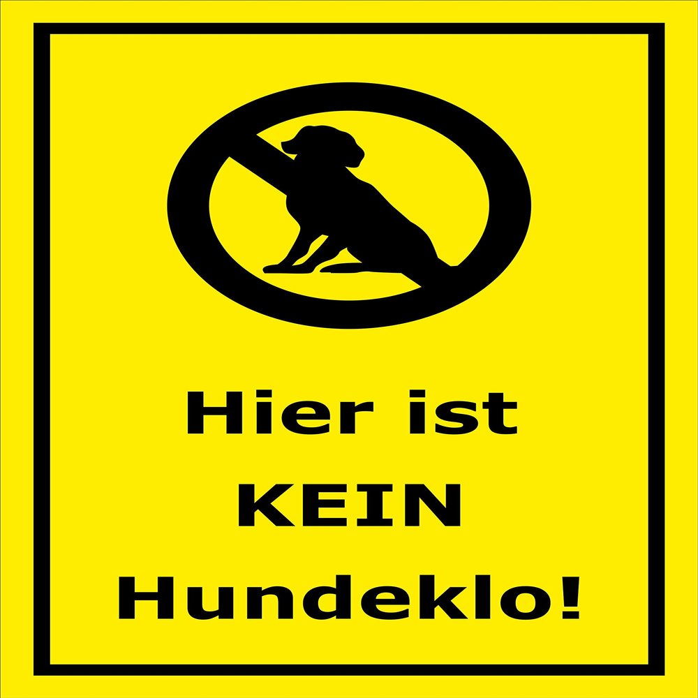 Melis-Folienwerkstatt “No Dog Toilets Here” Sign – 30 x 20 cm – 3 mm Rigid Foam Board