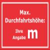 Melis-Folienwerkstatt Maximum Clearance Height Sign, 45 x 30 cm, Pre-Drilled Holes, 3 mm Rigid Foam Board, 20 VAR S00250-191-D view 1