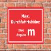 Melis-Folienwerkstatt Maximum Clearance Height Sign, 45 x 30 cm, Pre-Drilled Holes, 3 mm Rigid Foam Board, 20 VAR S00250-191-D view 2