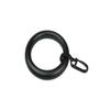 Curtain Rings with Pleat Hooks, 10-Pack, Plastic, 39 x 55 mm, Black view 1