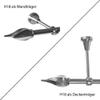 BASIT Curtain Rod, Stainless Steel Look, 19 mm, Single-Track, Wall/Ceiling Mount, 320 cm, H18 view 2