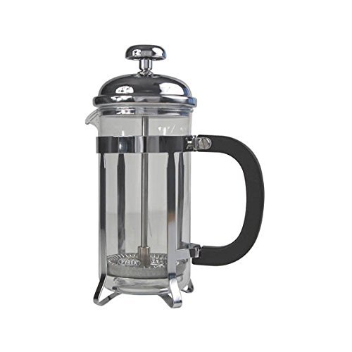 Genware NEV-T812C Pyrex Chrome Cafetieres, 12 Cups, 1.4 L