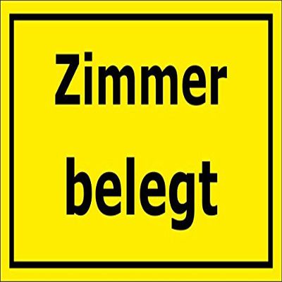 Melis-Folienwerkstatt "Room Occupied" Sign, 15 x 20 cm, 30 x 20 cm, and 45 x 30 cm, Drill Holes, Sticker, Rigid Foam, Aluminum Composite - S00227C