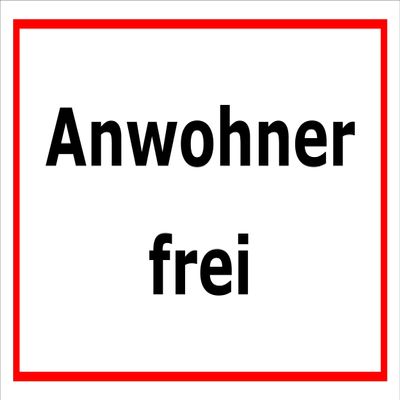 Melis-Folienwerkstatt “Residents Permitted” Sign – 30 x 20 cm – 3 mm Rigid Foam Board – Pre-Drilled – S00245-233-B