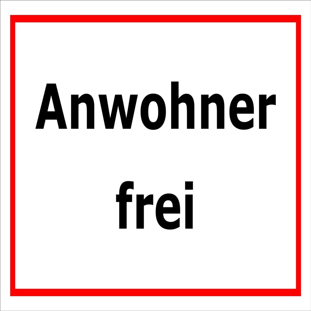 Melis-Folienwerkstatt “Residents Permitted” Sign – 30 x 20 cm – 3 mm Rigid Foam Board – Pre-Drilled – S00245-233-B
