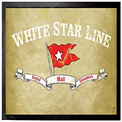 1art1 Titanic White Star Line Banner Doormat, Indoor Decorative Mat, 70 x 50 cm