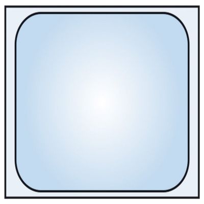 Piazza 225020 GN 2/1 Polycarbonate Food Pan, 65 × 53 × 20 cm