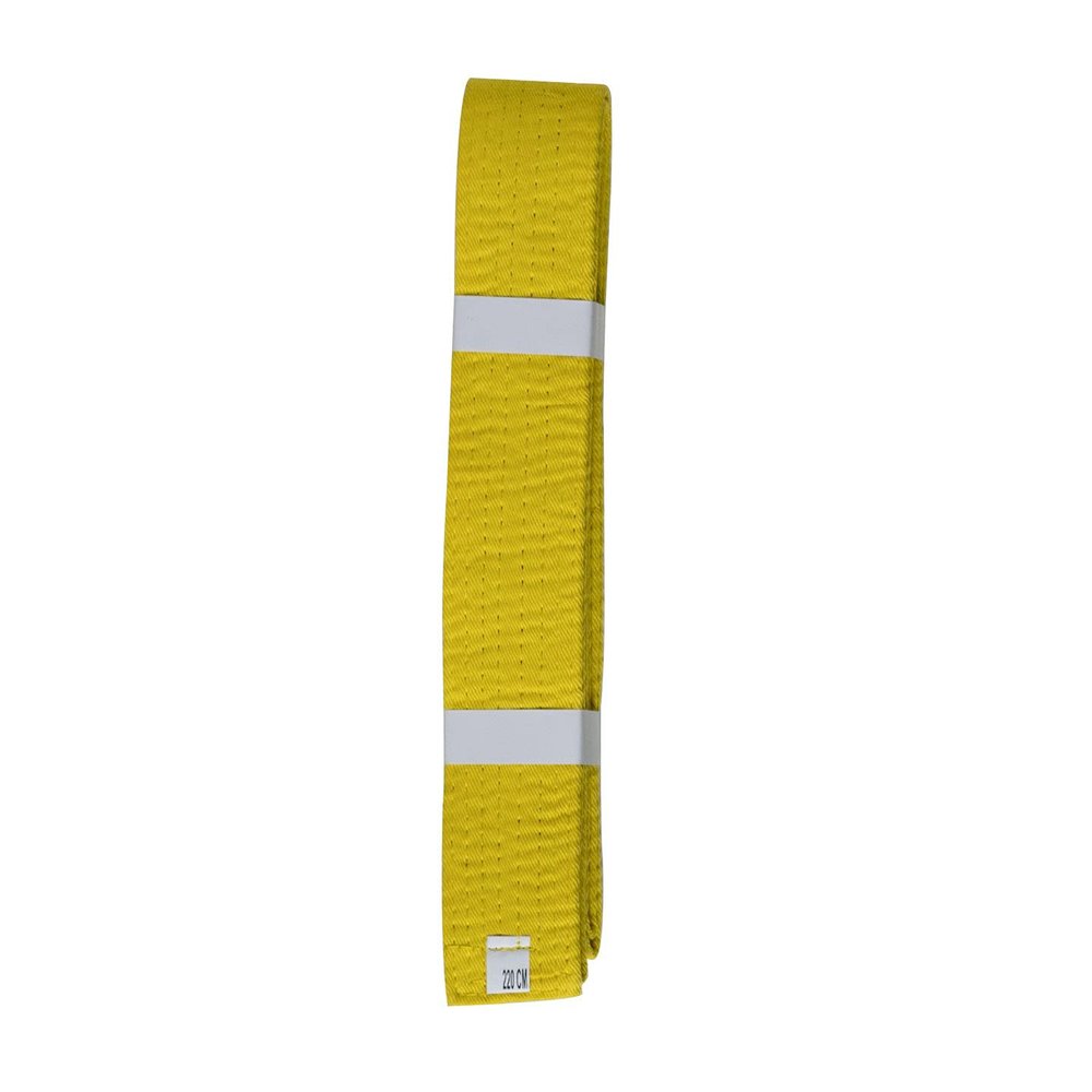 Lisaro Martial Arts Belt for Karate, Judo, Taekwondo, Ju-Jutsu & BJJ, 160–300 cm (Yellow, 260 cm)