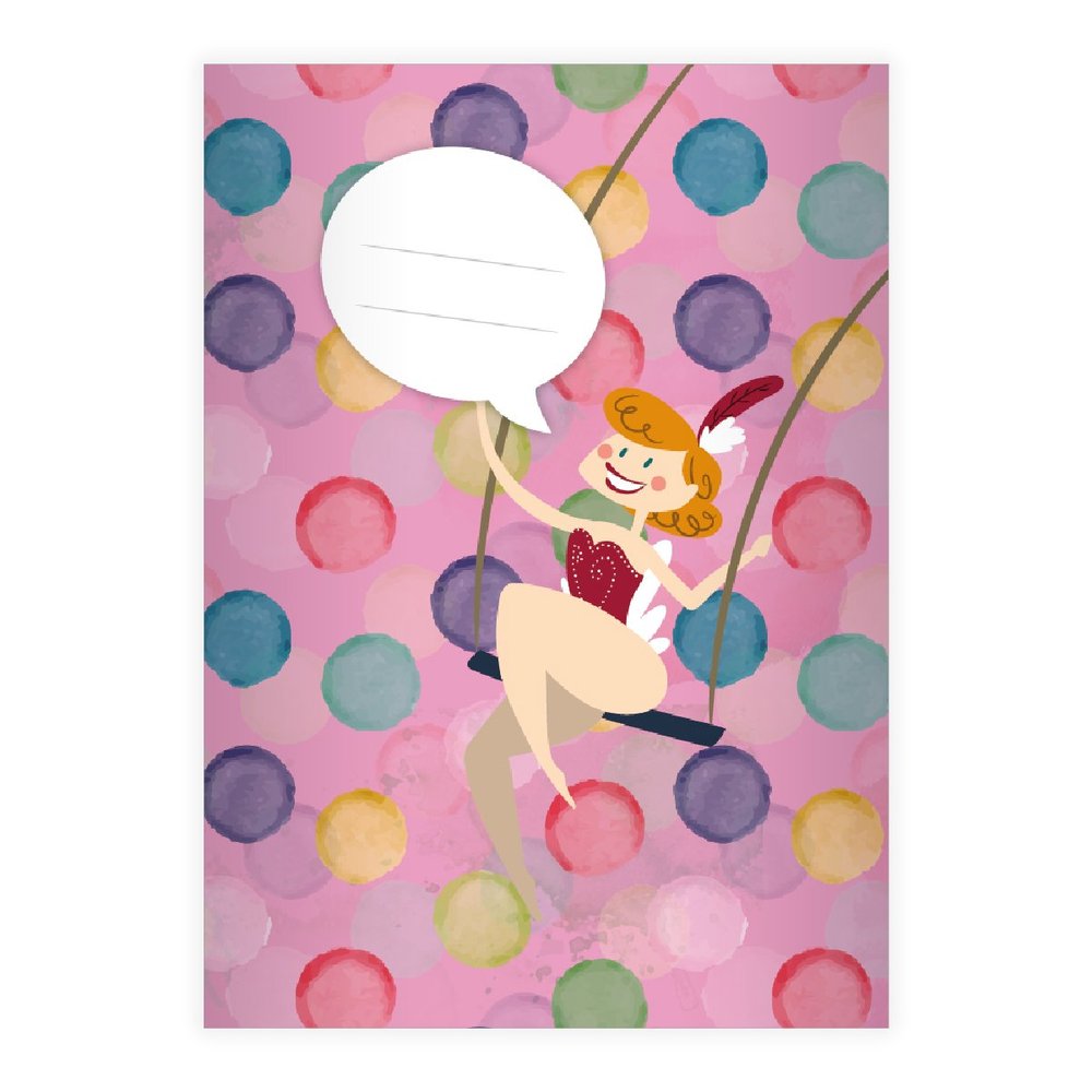 Kartenkaufrausch 2 Cheerful Circus Princesses DIN A4 Blank Notebooks