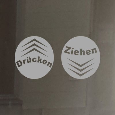 2-Pack Push Pull Stickers for Doors