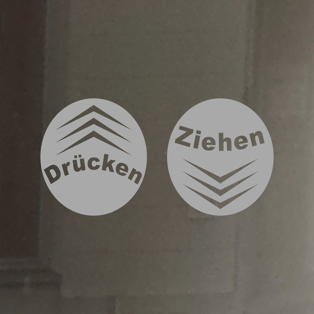 2-Pack Push Pull Stickers for Doors
