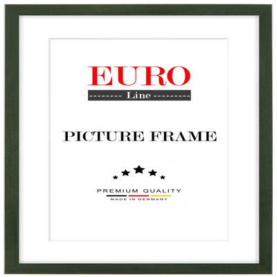EUROLine35 Custom-Size Wooden Picture Frame 12 x 34 cm, Green Wiped