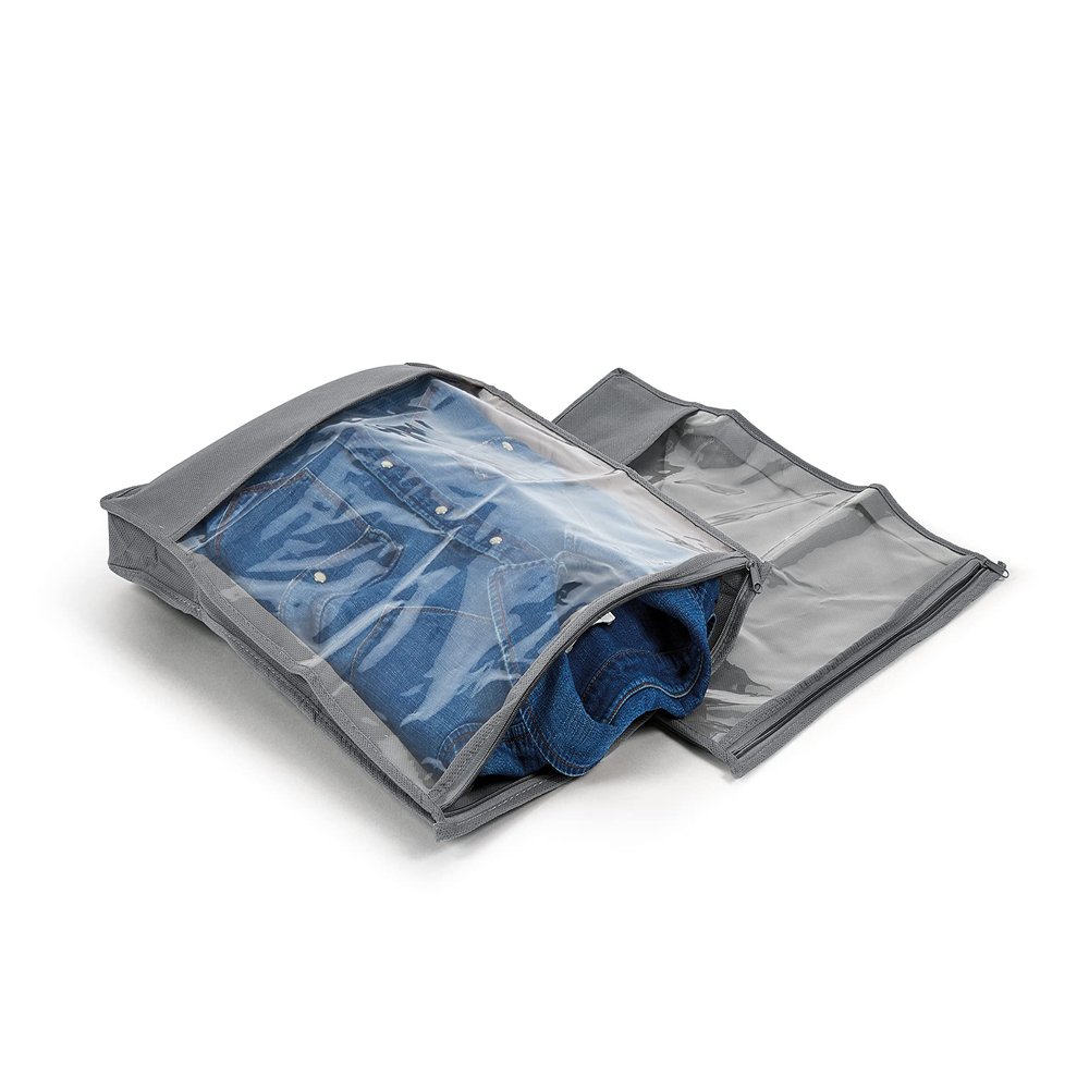 Perfetto Pi Easybag Garment Bag for Shirts and Sweaters, Nonwoven Fabric, Ash Gray, 33.0 x 45.0 x 5.0 cm