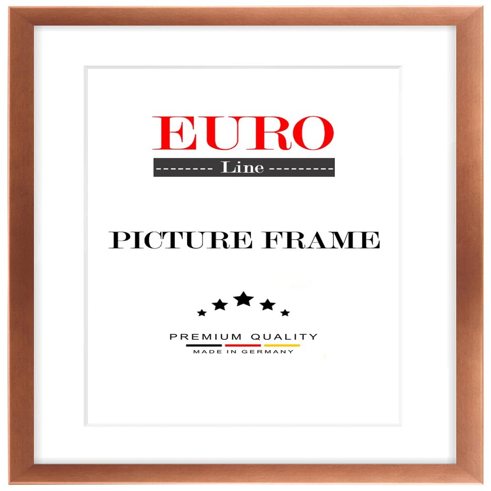 EUROLine35 Wooden Picture Frame 46 x 114 cm Copper Brown with Anti-Glare Acrylic Glass