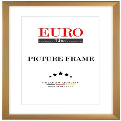 EUROLine35 Wooden Picture Frame 49 x 69 cm, Custom Size, Gold Plain