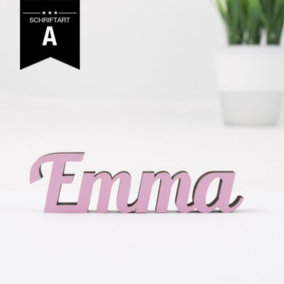 KLEINLAUT 3D Custom Name Sign, Personalized Lettering, Choose Font and Width, 32 Colors, Pastel Brown, Font A, 25 cm Wide