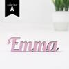 KLEINLAUT 3D Custom Name Sign, Personalized Lettering, Choose Font and Width, 32 Colors, Pastel Brown, Font A, 25 cm Wide view 1