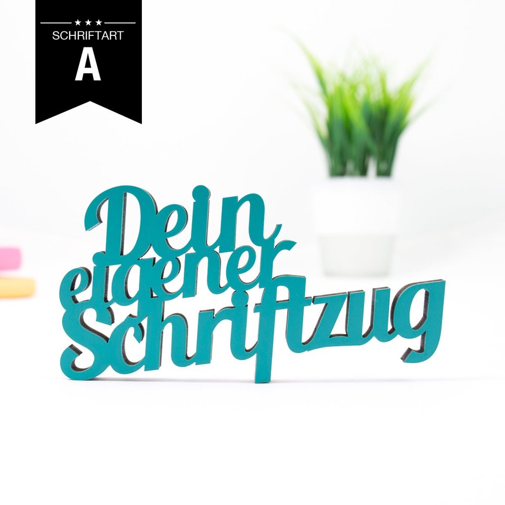 KLEINLAUT 3D Custom Lettering Sign - Pastel Pink, Font A, 3 Lines, 35 cm Wide