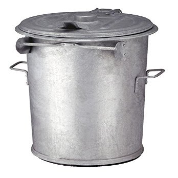 Hygiene-shop Top-Select 110 L Galvanized Steel Fireproof Waste Container