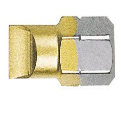 WITTE 26431 - STANDARD TiN Slotted Bit, 1/4 in, Short (4.5 x 25 mm)