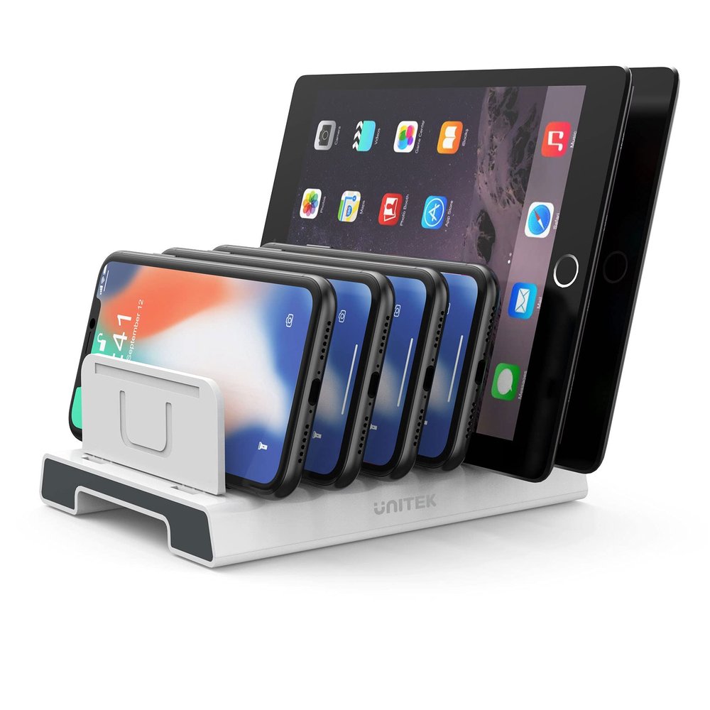 Unitek Adjustable Multi-Device Stand Organizer, No Charging Ports