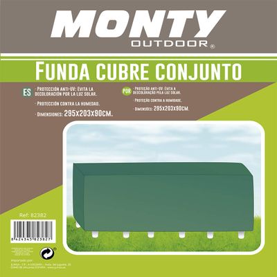 Ldk Garden Protective Cover for Dining Furniture, Outdoor Use, 203 x 295 x 90 cm, Green