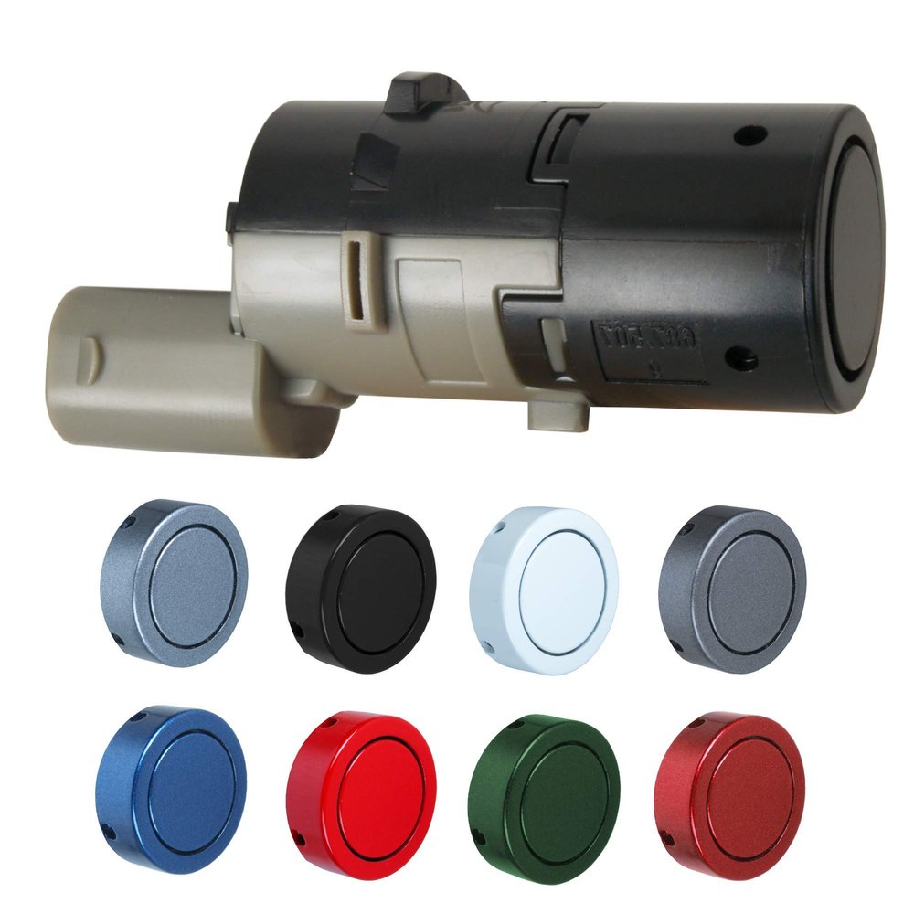 TeileFux24 Body-Color PDC Parking Sensor for BMW 5 Series E60/E61, Front, Pre-Facelift Through 2007 (U405 Imola Red)