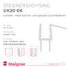 STEIGNER UK20 Straight Shower Seal 160 cm, 1 pc., 6–7 mm Glass, Clear view 2
