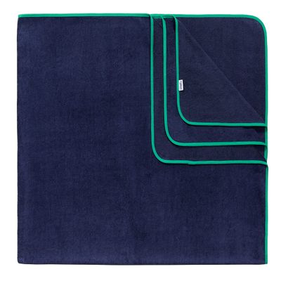 Sowel XXL Beach Towel, 200 x 160 cm, Navy/Green