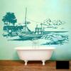Wall Decal Coastal Landscape Rügen Chalk Cliffs Arkona Vilm M1981, Black, XL – 120 cm W x 67 cm H view 1