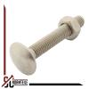 Carriage Bolts with Square Neck and Hex Nuts – M5 x 40 – 25 pcs – Fully Threaded – DIN 603 / DIN 934 – A2 Stainless Steel (V2A) – SC603 / SC934 view 2