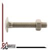 Carriage Bolts with Square Neck and Hex Nuts – M5 x 40 – 25 pcs – Fully Threaded – DIN 603 / DIN 934 – A2 Stainless Steel (V2A) – SC603 / SC934 view 3