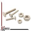 Carriage Bolts with Square Neck and Hex Nuts – M5 x 40 – 25 pcs – Fully Threaded – DIN 603 / DIN 934 – A2 Stainless Steel (V2A) – SC603 / SC934 view 4