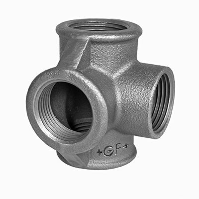 Georg Fischer +GF+ Galvanized Malleable Iron Fitting, No. 223, 1" ZA2, Tee Distributor