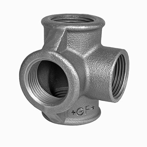 Georg Fischer +GF+ Galvanized Malleable Iron Fitting, No. 223, 1" ZA2, Tee Distributor