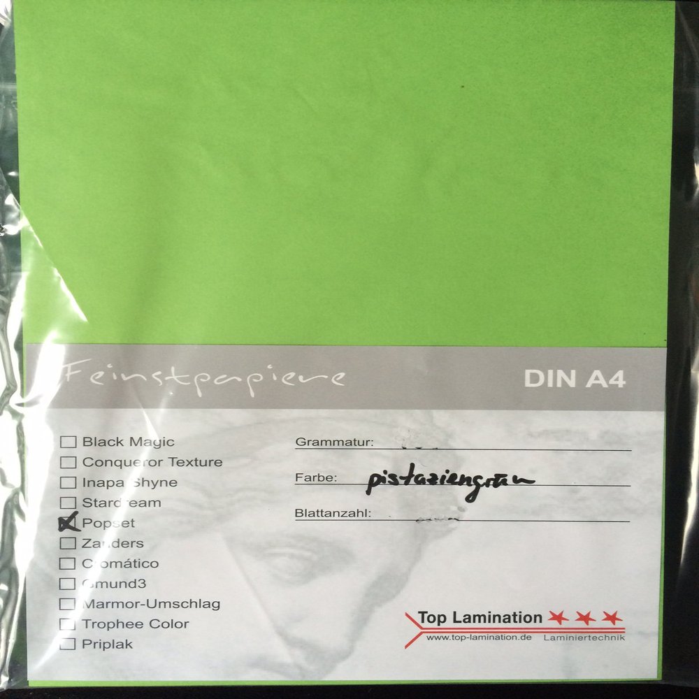 100 Sheets DIN A3 Pistachio Green Paper, 90 gsm