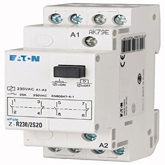 Eaton 265218 Installation Relay, 24 VAC/50 Hz, 2S, 20 A