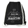 MoonWorks Funny Gym Bag "I'll Quit Everything and Become a Princess" – Black, One Size view 1
