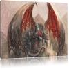 Pixxprint Dragon Castle, 100 x 70 cm, Stretched Canvas Wall Art, Not a Poster view 1