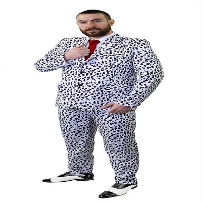 I Love Fancy Dress Dalmatian Print Costume with Red Tie, Medium