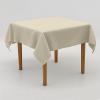 Cream Tablecloth 100 x 100 cm – Easy-Care Solid Polyester view 1